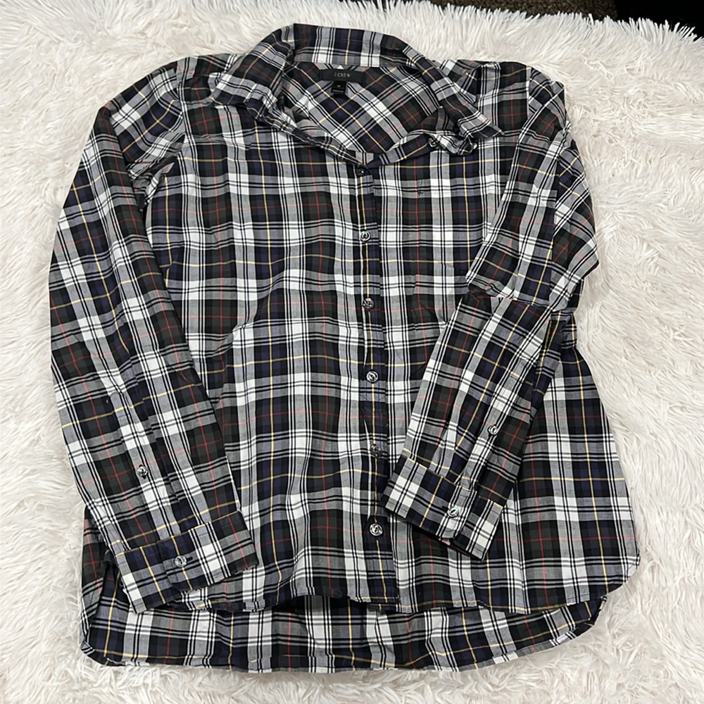 J. Crew Plaid Shirt - Sz 10 - long sleeves